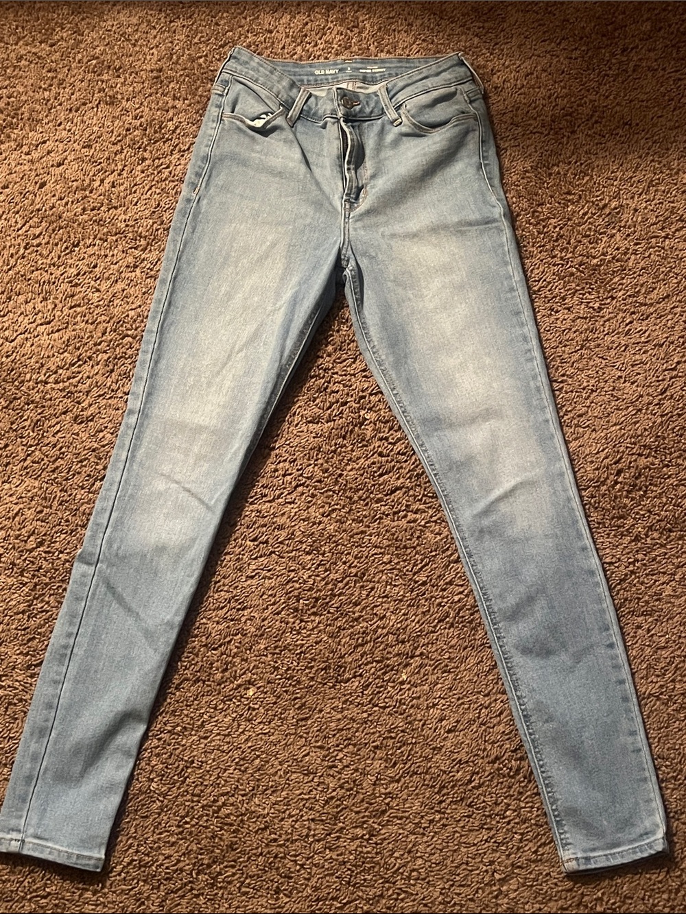 Old Navy Faded Blue Women's Super Skinny Jeans (Long)